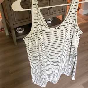 Black and white workout tank top